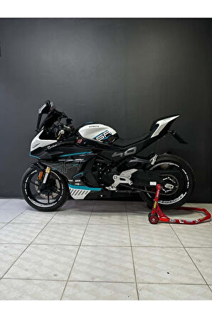 mixgiftzCFMOTO 450SR Jant Sticker İç Dış Yazılı Etiket Modeli Beyaz