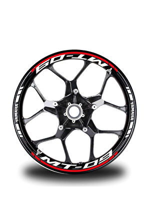 mixgiftzKırmızı Yamaha MT 09 Takım Jant Sticker Etiket