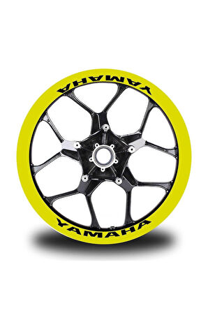 mixgiftzSiyah Yamaha Yazılı 8Li Jant İçi Yazı Sticker Etiket