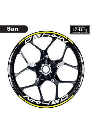 mixgiftzSarı CFMOTO 450NK Motosiklet Jant Sticker Etiket Modeli İç & Dış Takım