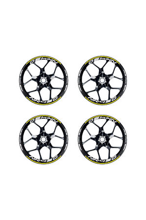 mixgiftzSarı CFMOTO 450NK Motosiklet Jant Sticker Etiket Modeli İç & Dış Takım