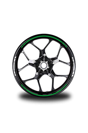 mixgiftzYazısız Uzun Kısa Kesikli Çift Renk 16'lı Jant Sticker Modeli