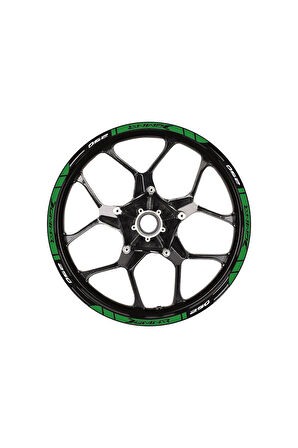 mixgiftzBajaj Dominar 250 Baskılı Jant Dışı Şerit Motosiklet Sticker Etiket Modeli Yeşil