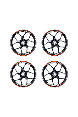 mixgiftzNeon Turuncu CFMOTO 450NK Motosiklet Jant Sticker Etiket Modeli İç & Dış Takım