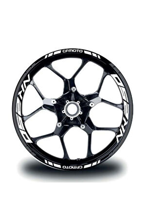 mixgiftzCFMOTO NK250 Jant Sticker İç & Dış Takım Etiket Modeli Gri - Beyaz
