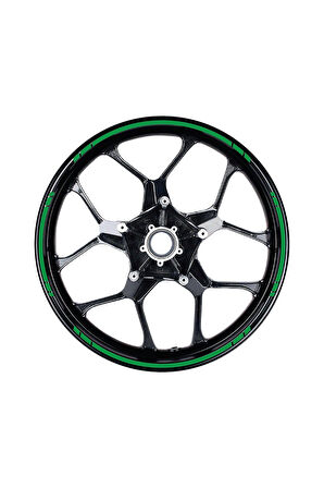 mixgiftzYazısız Uzun Kısa Kesikli Tek Renk 16'lı Jant Sticker Modeli