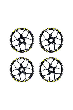 mixgiftzNeon Yeşil (Sarı) CFMOTO 450NK Motosiklet Jant Sticker Etiket Modeli İç & Dış Takım