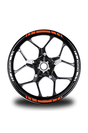 mixgiftzSuzukı Yazılı Kısa Yazısız Kısa Dış Şerit 16'lı Çift Renk Jant Sticker Modeli