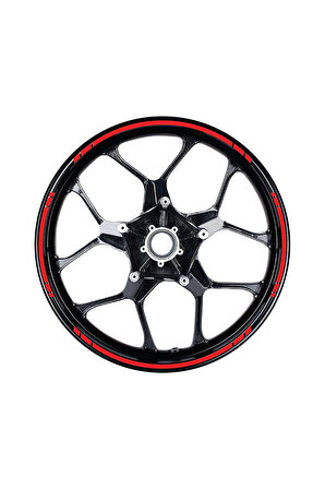 mixgiftzYazısız Uzun Kısa Kesikli Tek Renk 16'lı Jant Sticker Modeli