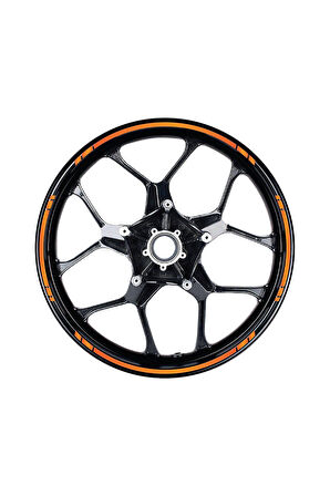 mixgiftzYazısız Uzun Kısa Kesikli Tek Renk 16'lı Jant Sticker Modeli