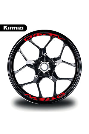 mixgiftzBajaj N250 Jant İçi Yazı Sticker Modeli Kırmızı