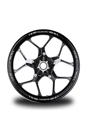 mixgiftzSuzukı Yazılı Kısa Dış Şerit 16'lı Tek Renk Jant Sticker Modeli