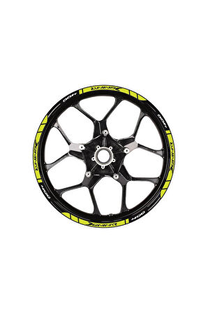 mixgiftzBajaj Dominar 400 Baskılı Jant Dışı Şerit Motosiklet Sticker Etiket Modeli Sarı