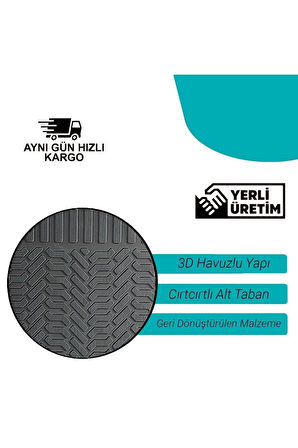 Ford Fiesta ile Uyumlu 4D Universal Derin Havuzlu Paspas Profesyonel Siyah