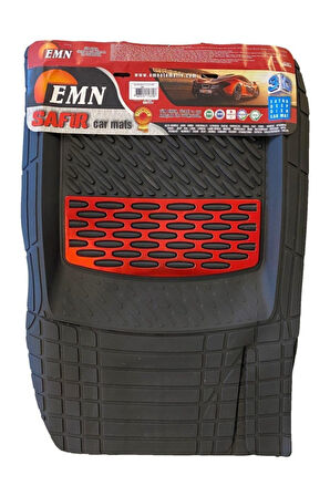 Volkswagen Passat B5 1996 2005 Kesilebilir Uyumlu Universal Paspas Derin Havuzlu Krom Kırmızı