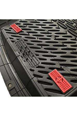 Dodge Durango Uyumlu 3D Havuzlu Paspas Takımı Safir Siyah Krom Mavi