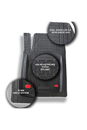 Safir Toyota Corolla 1997 2002 Siyah 3d Paspas