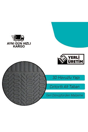 Renault 9 Uyumlu 3D Havuzlu Paspas Profesyonel Siyah