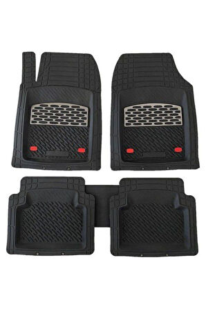 Dacia Duster Uyumlu Universal Derin Havuzlu Paspas Krom Karbon