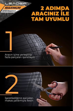 Mercedes Clc 4d Havuzlu Oto Paspas Leader Serisi Kesilebilir Model Gri