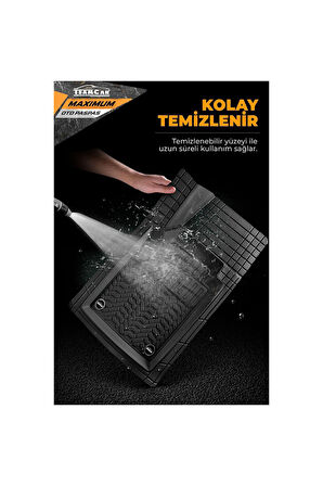 Skoda Kamiq ile Uyumlu 4D Havuzlu Kutulu Maximum Paspas Gri