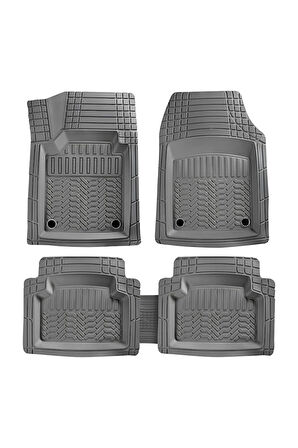 Ford Tourneo Connect ile Uyumlu 4D Havuzlu Kutulu Maximum Paspas Gri