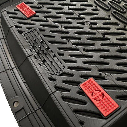 Ototrendy Safir Nissan Qashqai Paspas Havuzlu Krom Kırmızı