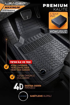 Subaru Outback 4d Havuzlu Oto Paspas Maximum Serisi Kesilebilir Model Gri