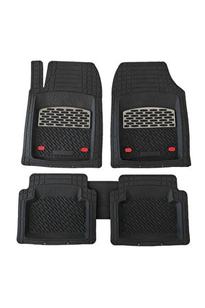 Ford Festiva Uyumlu 3D Havuzlu Paspas Takımı Safir Siyah Krom Karbon