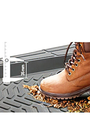 Peugeot 2008 Uyumlu 3D Havuzlu Paspas Profesyonel Gri