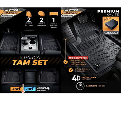 Point Jeep Wrangler 4D Havuzlu Paspas