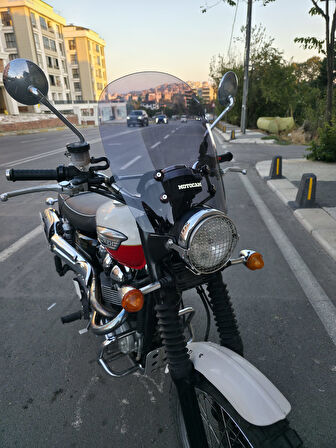 MOTOCAM Trıumph Scrambler 900 Siperlik Ön Cam 2005-2025 Model 45cm Füme Renkli 4mm