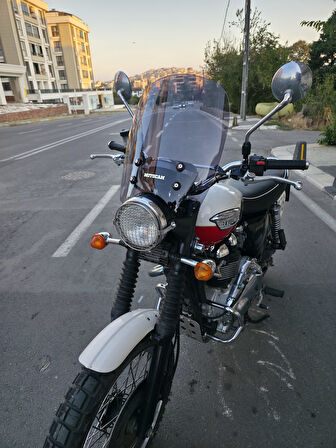 MOTOCAM Trıumph Scrambler 900 Siperlik Ön Cam 2005-2025 Model 45cm Füme Renkli 4mm