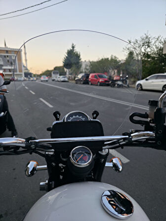 MOTOCAM Trıumph Scrambler 900 Siperlik Ön Cam 2005-2025 Model 45cm Şeffaf Renkli 4mm