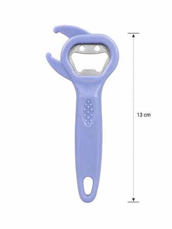 4'ü 1 Arada Çok Fonksiyonlu Şişe Açacağı - Soda, Gazoz, Meşrubat, Kutu ve Kavanoz Kapak Açacağı - Ergonomik Mutfak Açacağı 13 cm