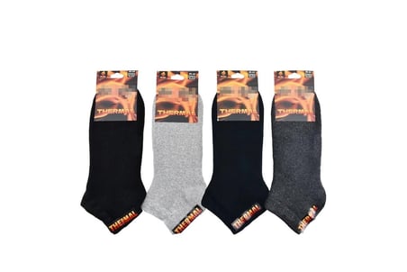4'Çift Unisex, Termal, Kışlık, Kalın, Havlu Kısa Patik Çorap