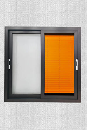 Toz Tutmaz Turuncu Plise Perde Antibakteriyel - Cam Balkon & PVC Pencere Plise Perde Modelleri