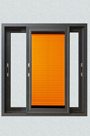 Toz Tutmaz Turuncu Plise Perde Antibakteriyel - Cam Balkon & PVC Pencere Plise Perde Modelleri