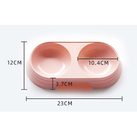 Çift Bölmeli Evcil Hayvan Mama Kabı