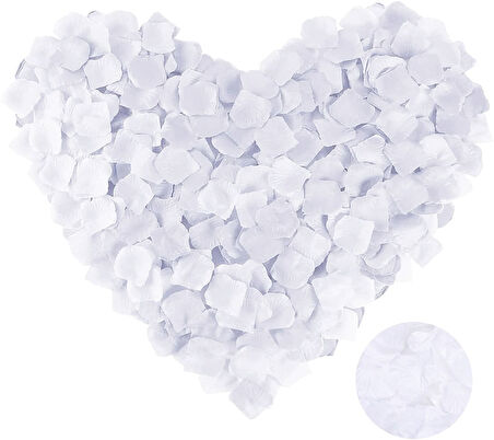 Beyaz Renk Gül Yaprağı - 5 Paket 500 Adet