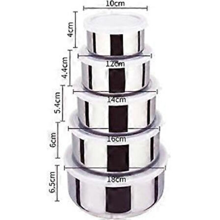 Paslanmaz Çelik Yemek Saklama Kabı Seti
