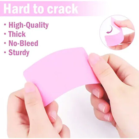 Boş Kelime Kartları 5x8 cm - 50 Adet Oval Kenarlı  Not Kartları - Beyaz