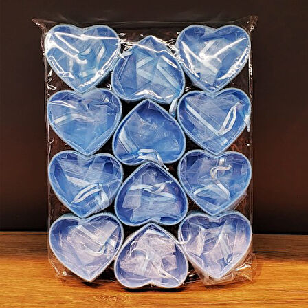 Kalp Tasarımlı Tül Kese