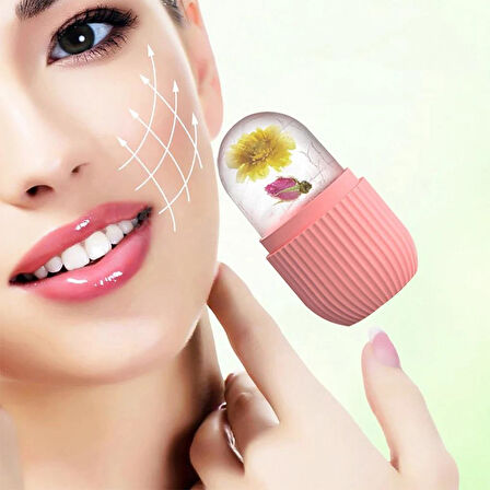 YÜZ VE GÖZ ALTI İÇİN SİLİKON BUZ MASAJ ALETİ - SOĞUK TERAPİ BUZ SİLİNDİRİ