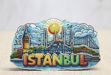 Ahşap İstanbul Temalı Magnet Alk4601