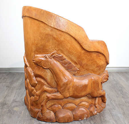 Maun Ağacı El Oyması At İşlemeli Koltuk 4Ratnı-6