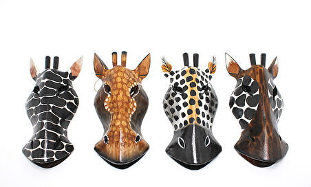 Ahşap Duvara Asmalı 20 Cm Zebra Maske 3Galıleo-4
