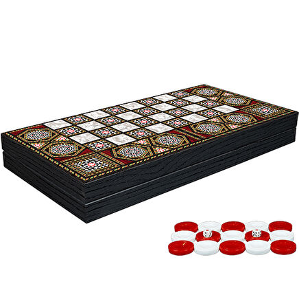 Klasik Sedef İşlemeli Tavla