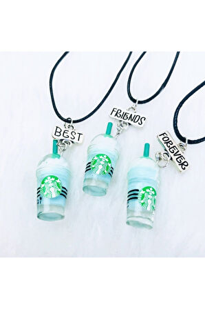 Best Friends Starbuks 3lü Kolye