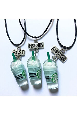 Best Friends Starbuks 3lü Kolye